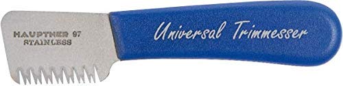 Hauptner 68532000 Trimming Knife Right-Handed 13 cm for Top Hair Stainless Steel Blue, 1 Stück (1er Pack)