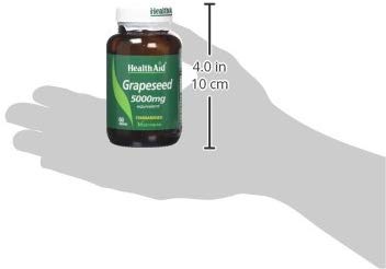 HealthAid Grapeseed Extract 5000mg 60 Vegetarian Tablets, 60 count (Pack of 1) - Image 4