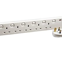 pro elec 12946pl 6 Way 2 m Individually Switched Electric Extension Gang Lead Cable