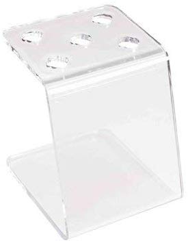 Sibel Scissors Holder Stand, Clear, 0.1 kg, White, 12.6 cm x 12.8 cm