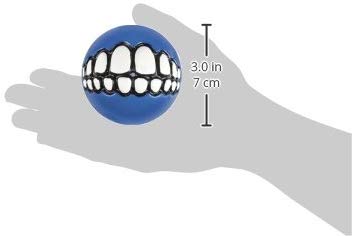 Rogz Grinz Ball, Large, 7.8 cm, Blue, 3" Large - Image 4
