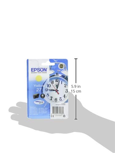 Epson 27 Yellow Alarm Clock Genuine, DuraBrite Ultra Ink Cartridge, IND Yellow, Standard Capacity - Image 4