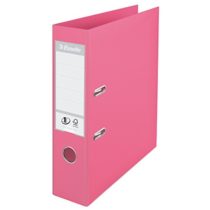 Esselte No. 1 Power Solea A4 Lever Arch File with 75 mm Spine - Pink, Pack of 10