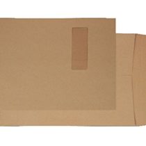 Blake Purely Packaging C4 324 x 229 x 25 mm 130 gsm Gusset Pocket Peel & Seal Window Envelopes (1992MW) Manilla - Pack of 125