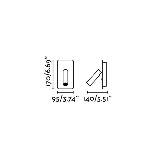 Faro Barcelona 62126 - Suau Wall lamp (-) LED 3W Bulb Supplied Steel and Aluminium Body Black, Satin Nickel - Image 2