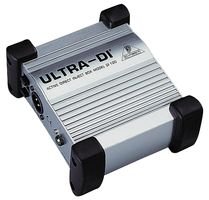Behringer ULTRA-DI DI100 Professional Battery/Phantom Powered DI-Box, silver, 100 cubic inches