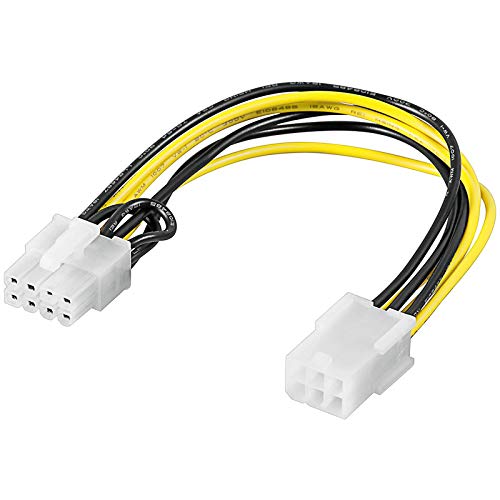 Connect AM146695E PCI Express 6 Pin to 8 Pin Power Adapter Cable, Black - Image 2