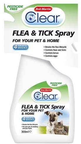 Bob Martin Clear | Flea Spray for Cats, Dogs and Home | Controls Flea and Tick infestations in the Household (300 ml)