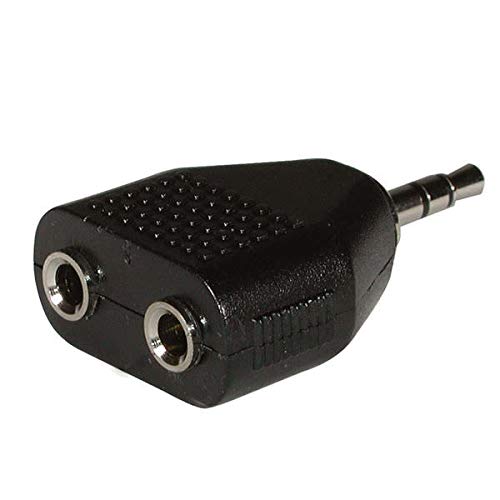 C2G 3.5mm Stereo Male to Dual 3.5mm Stereo Female Adapter, Black