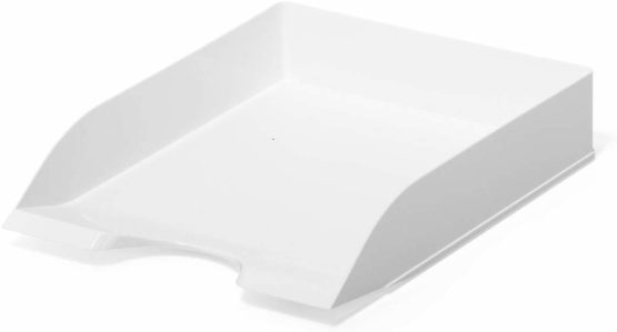 Durable Vivid Plastic Letter Tray - White