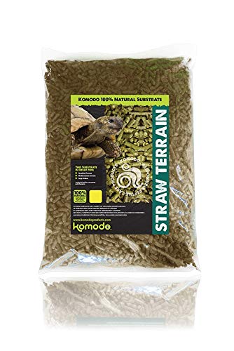 Komodo Straw Terrain, Substrates for Reptiles Reptile Bedding, Straw Bedding, Straw Terrain, 12 Litre, Green