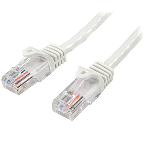 StarTech.com 7m White Cat5e Patch Cable with Snagless RJ45 Connectors - Long Ethernet Cable - 7 m Cat 5e UTP Cable (45PAT7MWH)