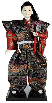 lachineuse, Japanese Samurai Kimono Doll, Traditional Asian Doll 30cm, Japanese Decoration Living Room, Geisha Figurine - Image 2