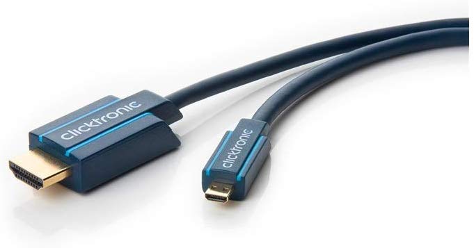 Clicktronic 70329 Casual Micro-HDMI Adapter Cable with Ethernet, 3m Length, Ral, 3.00 m