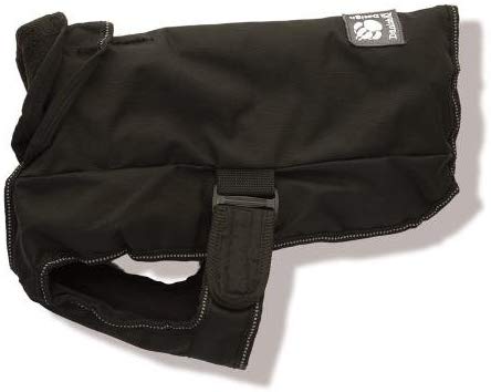 Danish Design Black Harness 2 In 1 Ultimate Rainproof Windproof Machine Washable Dog/Puppy Coat 16 Inch 40 cm