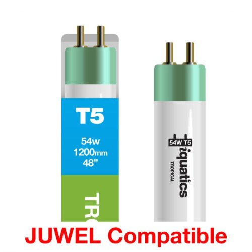 iQuatics Juwel Compatible Aquarium Fluorescent Light Bulb T5 (3 Pack), Tropical, 54w 1200mm 48”
