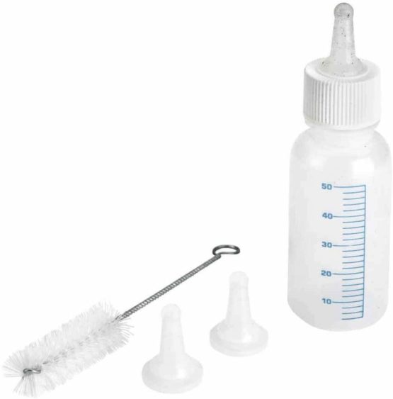 Kerbl Pet Nursing Kit with 2 Nipples and Cleaning Brush, 50 ml