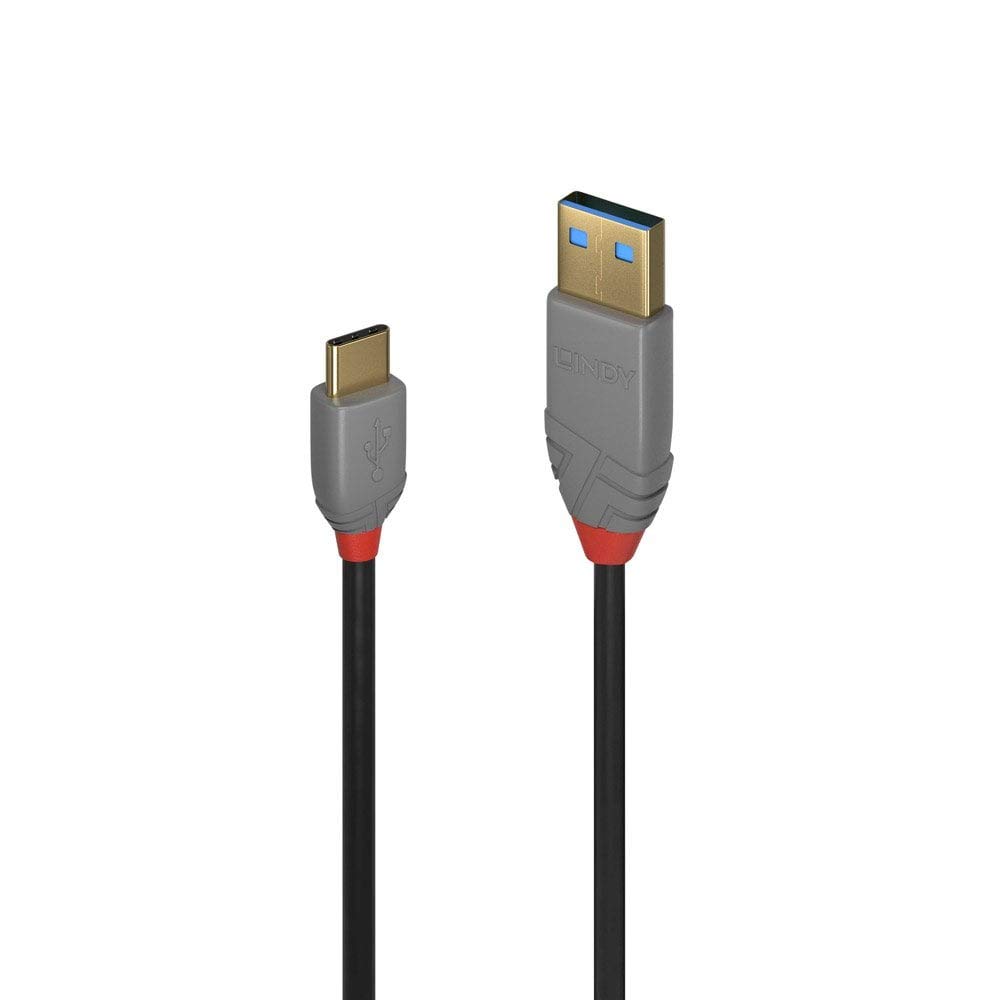 Lindy 2m USB 2.0 Type C to A Cable, Anthra Line Black