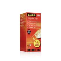 Scotch Crystal Clear Tape Value 8 Roll Pack 19 mm x 33 m