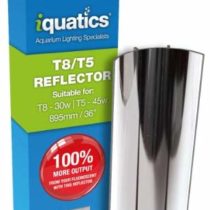 iQuatics T5/T8 Aluminium Reflector-Increased output by up to 100%, 45W T5 / 30W T8, Single