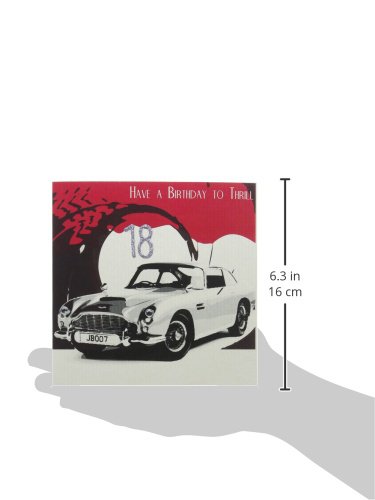 WHITE COTTON CARDS THRILL 18, Handmade 18th Birthday Card, Code SB23-18 - Image 3