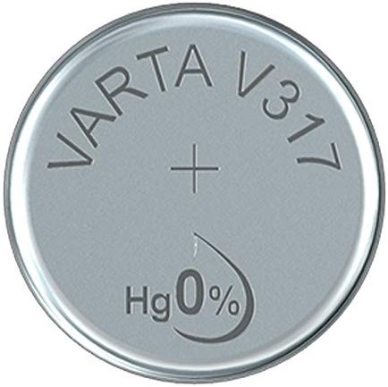 VARTA 14501317, Button Cell Battery V317 with 1.5 Volt, Capacity 8 mAh, Chemical System Silver Oxide