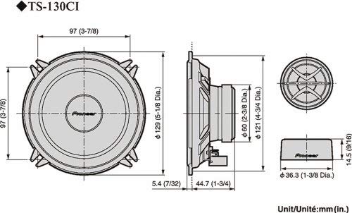 Pioneer TS-A130CI 13cm Separate 2-Way Speakers System (190W), black, 13 cm - Image 4