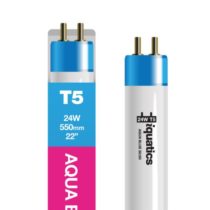 iQuatics Aquarium Fish Tank Fluorescent Light Bulb T5, Blue Plus, 24w 550mm 22"