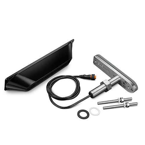 Garmin - 01961 - 10 GT30 TH XDCR 12-Pin 16 ° Tilted Downvü Transducer, Black