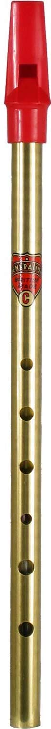 Generation Whistles Brass C Tin Whistle, Red