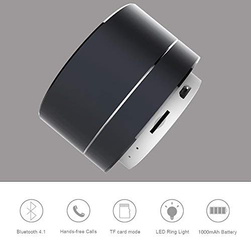 LENRUE Portable Wireless Bluetooth Speaker with Built-in-Mic,Handsfree Call,AUX Line,TF Card for Iphone Ipad Android Smartphone and More (Grey) - Image 4