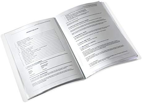 Leitz A4 Display Book, 40 Pockets, 80 Sheet Capacity, Transparent Pockets, Ice Blue, WOW Range, 46320051 - Image 2