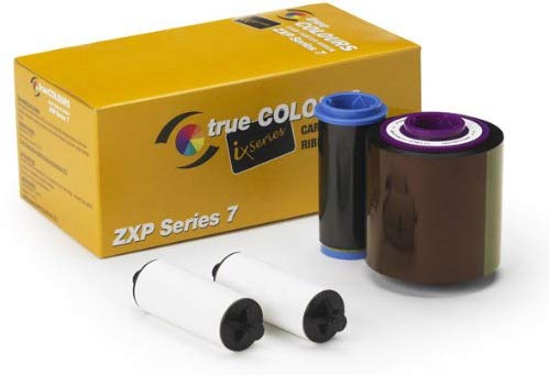 Zebra 800077-742EM ZXP7 COLOR RIBBON YMCKO 750 IMAGES PER ROLL - (Unclassified > Unclassified), Cyan, 7.5 cm x 9 cm x 18.2 cm