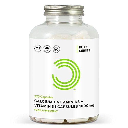 Bulk Calcium, Vitamin D3 and Vitamin K1 Capsules, 1000 mg, Pack of 270