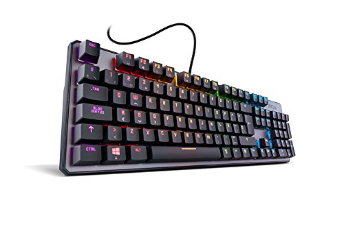 KROM TECLADO KUMA SEMI MECANICO GAMING NEGRO, Black/White, único