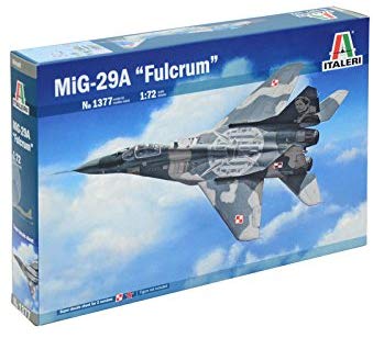 Italeri 510001377-1:72 MIG 29A Fulcrum, Model Cars, Grey, gray, 23.6 inches