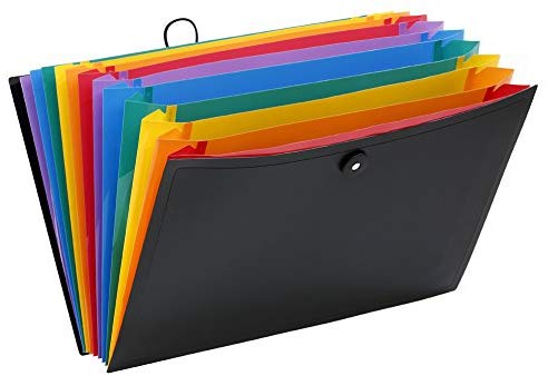 Viquel Rainbow Class 12 Position Polypropylene File, black, 12 positions
