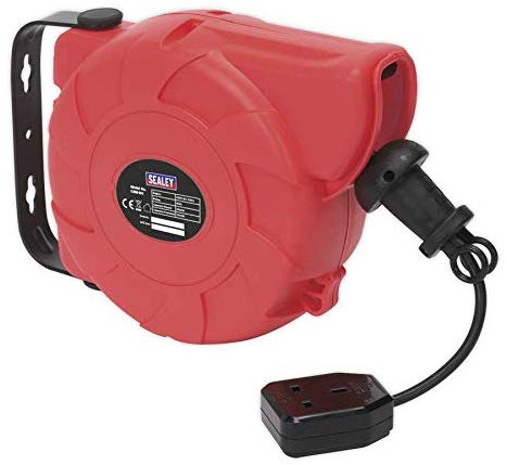 Sealey Crm101 Cable Reel System Retractable 10Mtr 1 X 230V Socket, White - Image 3