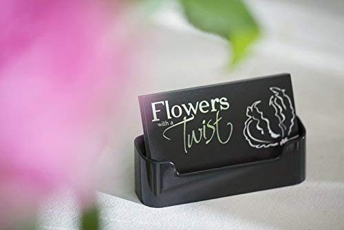 Deflecto Single Landscape Business Card Holder 70104 - Black, Pack of 1 - Image 2