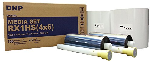 DNP Media Set RX1 - Thermal Paper for DS-RX1 Printers - 10 x 15 cm - 700 x 2 Copies, Not Bright, 10x15 cm