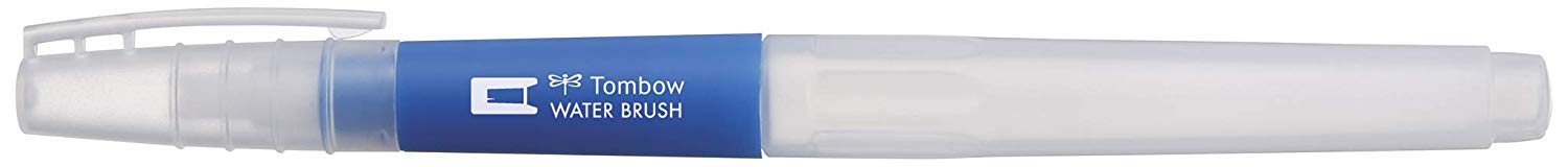 Tombow WB-FL-1P Brush with Water Reservoir (Empty), Flat Brush Tip, Flach - Image 2
