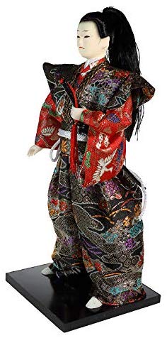 lachineuse, Japanese Samurai Kimono Doll, Traditional Asian Doll 30cm, Japanese Decoration Living Room, Geisha Figurine