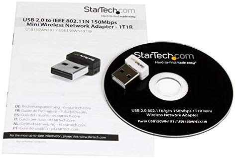 StarTech.com USB 150Mbps Mini Wireless N Network Adapter, 802.11n/g 1T1R USB WiFi Adapter, White USB Wireless Adapter - Image 3