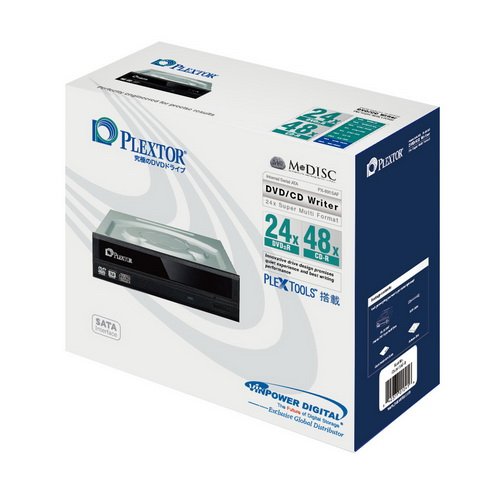 Vinpower Digital Plextor PX-891SAF-R 24X SATA DVD +/- RW Dual Layer Burner Drive, Black, Retail Pack