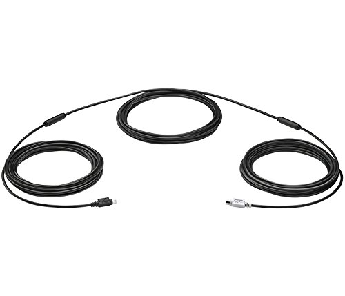 Logitech Extended Cable for Group Video Conferencing System 15 Meters, Mini-DIN-6, FCC Class (A), CE, RoHS,Laptop/PC/Mac - Black - Image 2