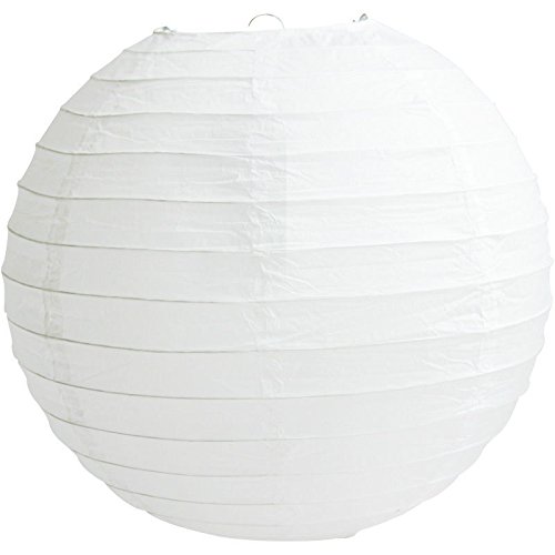 Matissa 12"(30CM) Pack of 6 Paper Lantern Wedding Party Decoration Craft Lamp Shade (White)