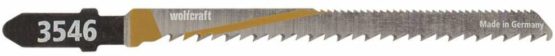Wolfcraft 3546000 (L) sierra de calar vástago en T/HCS doble dentado hoja especial para curvas estrechas PACK 2, Set of 2 Pieces