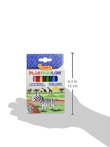 Jovi Plasticolor Wax Crayons for Ages 3+ Odourless, Easy to Wash, Shatterproof, Erasable, 12 Colours in a Box - Image 2