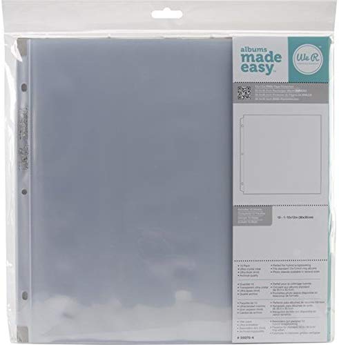 We R Memory Keepers Page Protectors Ring, 12 x 12 Inches - Pack of 10, White, 30 x 30 cm