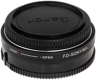 Fotodiox Lens Mount Adapter, Canon FD, New FD, FL Lens to Sony Alpha (AkA Minolta AF A-type, Maxxum or Dynax) Camera - Image 2